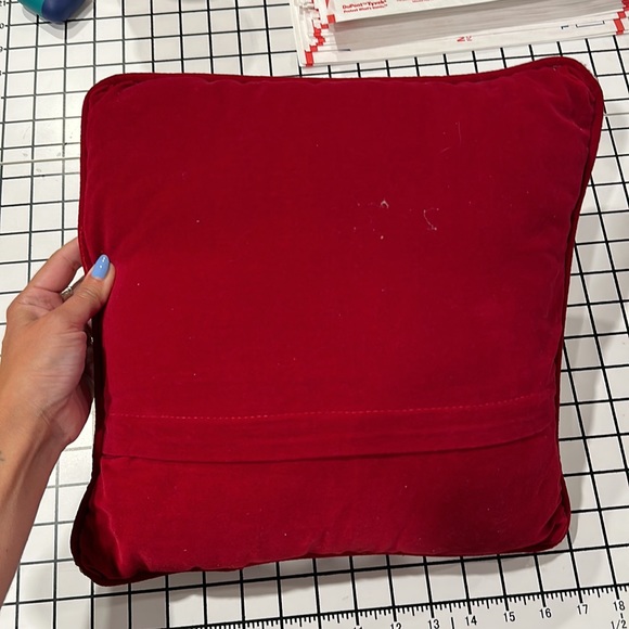 Vintage Santa Clause Needlepoint Decorative Pillow - Picture 4 of 6